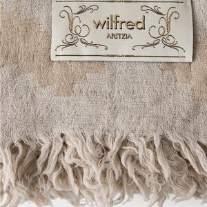Scandi wool Wilfred Beige/cream Blanket Scarf